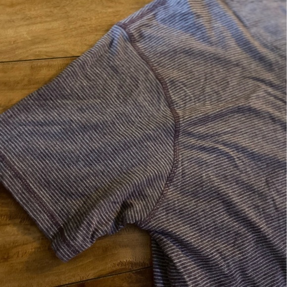 Rumors Originals Mens XL Purple and Grey Striped Short Sleeve Tee - Picture 8 of 12